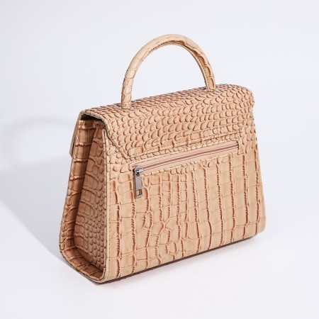 Women's bag Textura, messenger, medium size, beige color-1