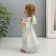 Souvenir Polystone "Angel in beige toga with a heart" 6x8.5x16 cm