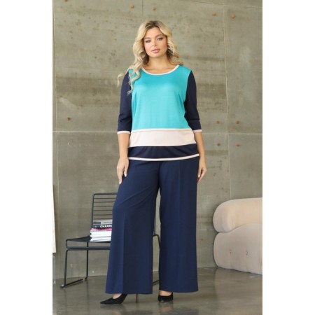 Female jumper, size 52, turquoise color-12