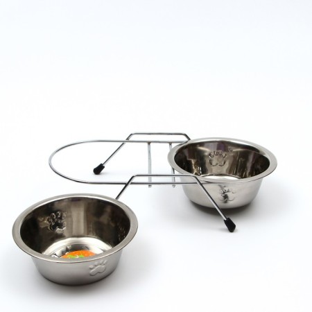 A set of 2 relief bowls on a stand, 2 x 350 ml-1