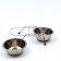 A set of 2 relief bowls on a stand, 2 x 350 ml