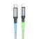 Hoco U112, Type -C cable - Lightning, 3 A, 1 m, transparent, pd, data transfer, PVC, gray
