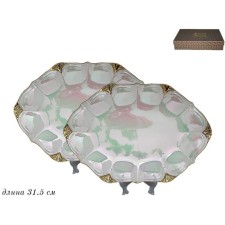 A set of oval dishes of Lenardi “Pearl”, porcelain, length 31.5 cm, 2 pcs