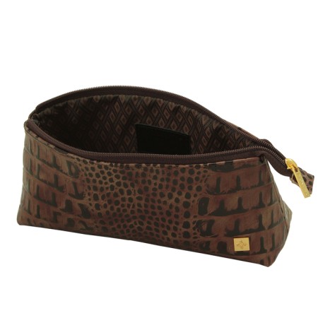 Lightning cosmetic bag, brown color-1