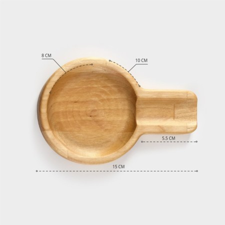 Wooden stand under the spoon ADELICA, 15 × 10 × 1.8 cm, birch-1