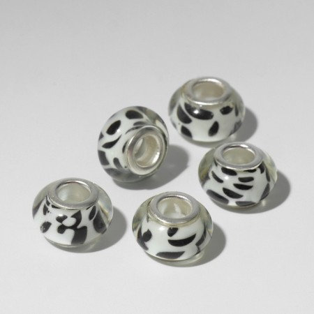 Bead "print" cow, black and white color-1