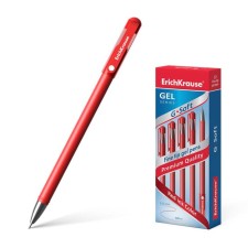 Gel pen Erichkrause G-Soft, red ink, node 0.38 mm, letter line length 500 meters