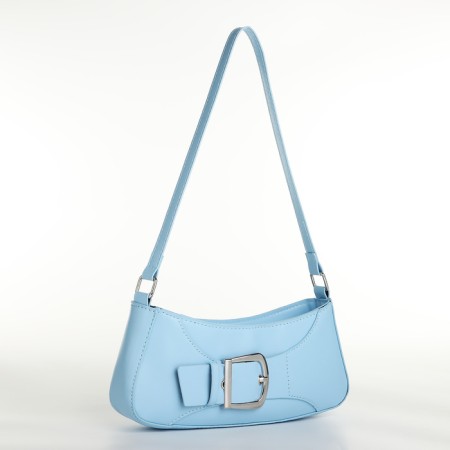 Bag Women's Baget with a zipper, blue color-2