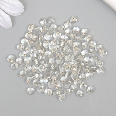 Glass beads 4 mm "droplet. Ice with a core" 10 g-1