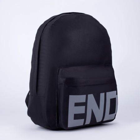 Backpack school school youth End, 29x12x37, lightning department, n/pocket, reflective tapes, black color-4