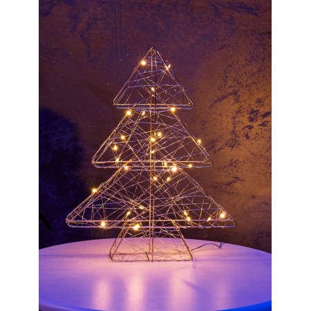 Figure Light "Christmas tree", 40x31x6 cm, 30 LED, AAX3 batteries (not in set), glow warm white