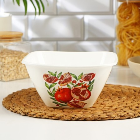 Pomegranate bowl, 2 l, 20.2 × 20.2 × 9.8 cm, white color-1