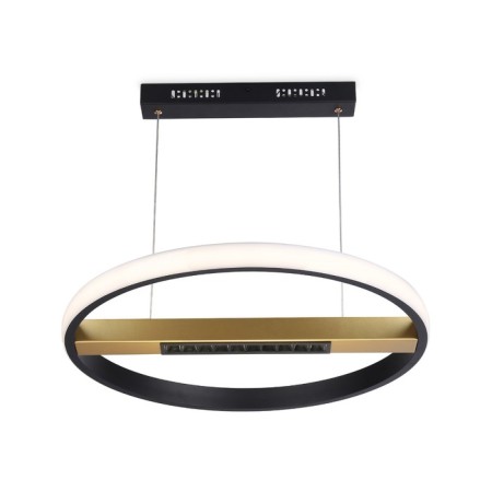 LED LED suspension with the control panel Ambrella Light, Linetech, FL51489, LED, 62 W, ​​4650LUM, 3000-6400K, black color, gold