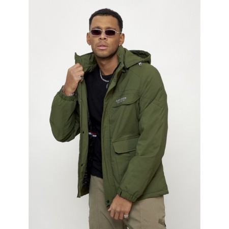 Sports male jacket, size 50, khaki color-10