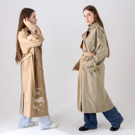 Two-color print raincoat, rr 46-48