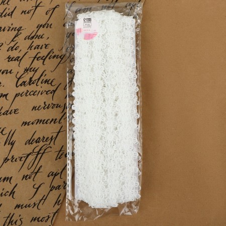 Lace Hipure, 15 mm × 14 ± 1 m, white color-2