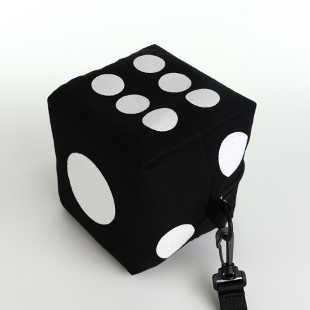 Bag Tap Cube, 16*15.5*15.5, lightning departure, string, black/white peas-3