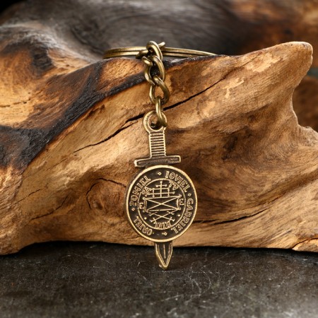 Amulet-cranes "Divine sword with a shield of tetramorph" No. 42, metallic-3