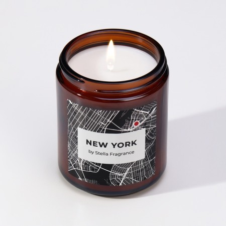 Aromatic candle in the bank "New York", cedar, mint, 250 g-3