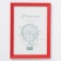 Photo frame plastic L-1 21x30 cm red (plastic screen)
