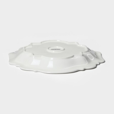 Porcelain dining plate Magistro "suite", D = 25.4 cm, white color-4