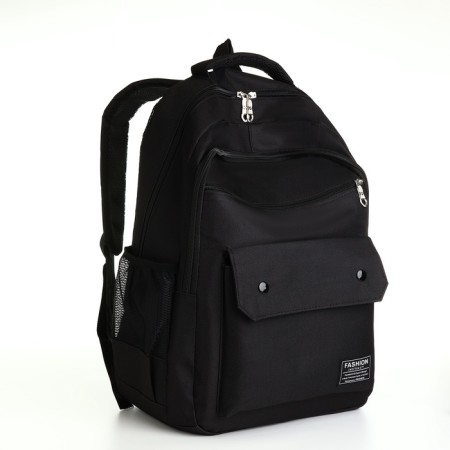 Youth backpack on lightning, 2 departments, 4 pockets, black color-2