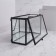 Organizer for storage, 1 section, with a lid, glass, with a mirror base, 14.5 × 8.5 cm, the color is transparent/black