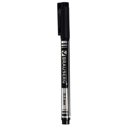 Permanent marker 0.5 mm Brauberg Jet, black-1