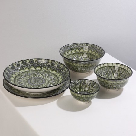 Boronnik ceramic share "Mirsoole", 350 ml, d = 12.5 cm, green color-4