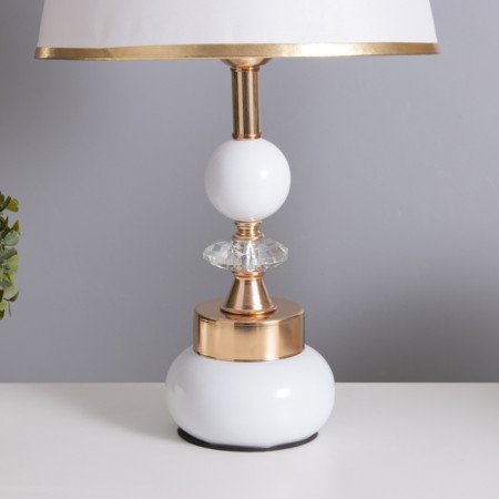 Table lamp "Lilo" 1x40W E27 white/gold 25x25x46.5cm-3