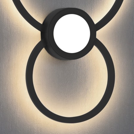 Wall lamp mantra mural, LED, 1440LM, 3000K, 260x40x430 mm, black color-3