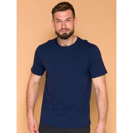 Male T-shirt, size 46, dark blue color