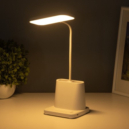 A tabletop lamp with a stand for the phone and pens, 2 compartments, 5W Led USB 2700-6500K-2
