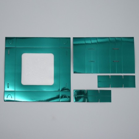 Box for sweets, confectionery packaging, 9 cells, “Emerald”, 14.7 x 14.7 x 3.5 cm-7