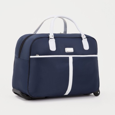 Road bag 20 "on wheels, lightning department, outer pocket, blue color