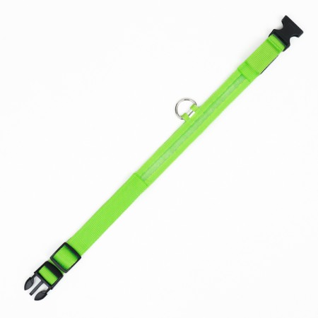 Collar with backlight size m, Osh 40-48 x 2.5 cm, 3 glow modes Green-6