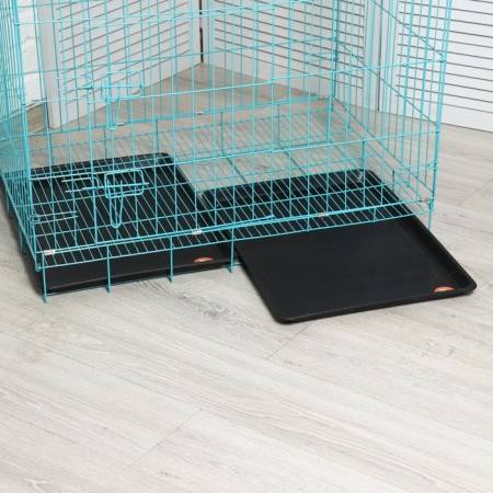 A cage with a hatch for dogs and cats, 85 x 60 x 70 cm, blue-8
