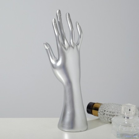 Stand for jewelry "Hand" 7.5 × 6 × 24 cm, silver color-1