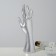 Stand for jewelry "Hand" 7.5 × 6 × 24 cm, silver color