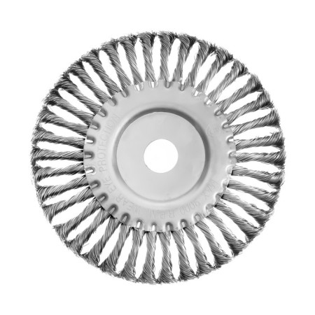 Metal brush for ushm tundra, twisted wire, flat, landing 22 mm, 200 mm-6