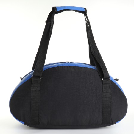Sports bag with lightning, external pocket, black/blue color-1