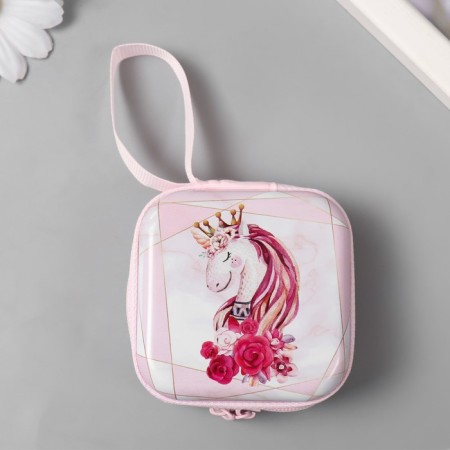 Casket Metal on the zipper "Royal Pony" 7x7x3.3 cm-1