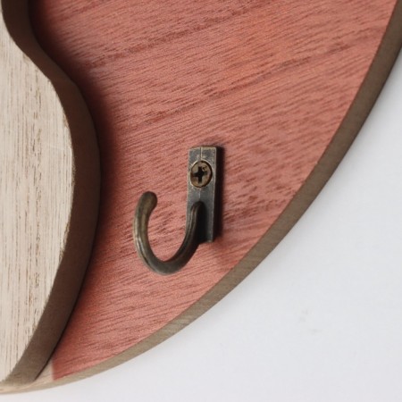 Decorative wood hooks "Abstraction. Flower and vase" 1.5x23.4x23.4 cm-2