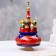 Musical souvenir "Temple" No. 1, blue-red, manual painting, 12x22 cm