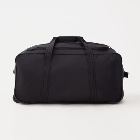 Road bag on wheels, lightning department, 3 outer pockets, black color-1