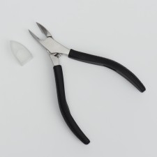 Pigitan nippers, hidden spring, rubberized pen, 11 cm, blade length - 12 mm, silver/black color