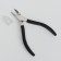 Pigitan nippers, hidden spring, rubberized pen, 11 cm, blade length - 12 mm, silver/black color