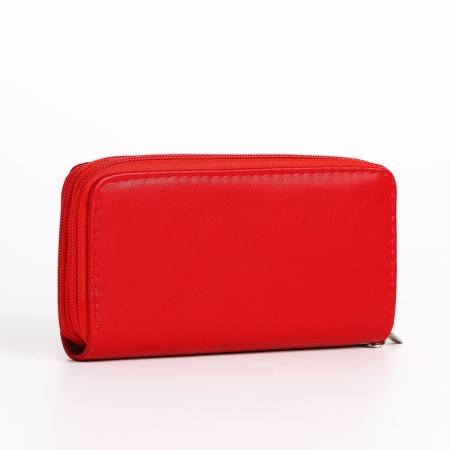 Women's wallet with lightning, red color-1
