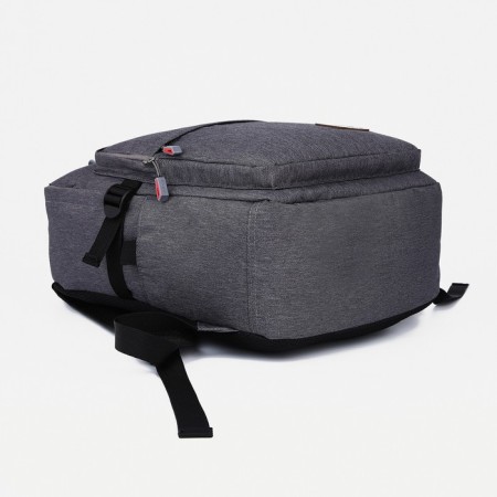 School backpack of textiles on lightning, Fulldorn, 2 pockets, color gray color-4