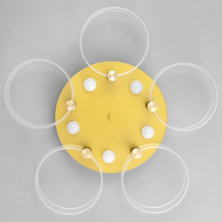Kvorum chandelier LED 48W 3000-6000K gold 50x50x10cm-5